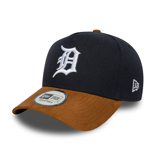 Casquette Snapback 9FORTY MLB Suede Visor A-Frame Detroit Tigers bleu marine-beige sable NEW ERA