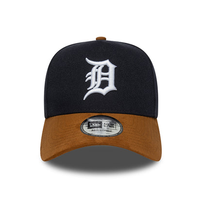 Casquette Snapback 9FORTY MLB Suede Visor A-Frame Detroit Tigers bleu marine-beige sable NEW ERA