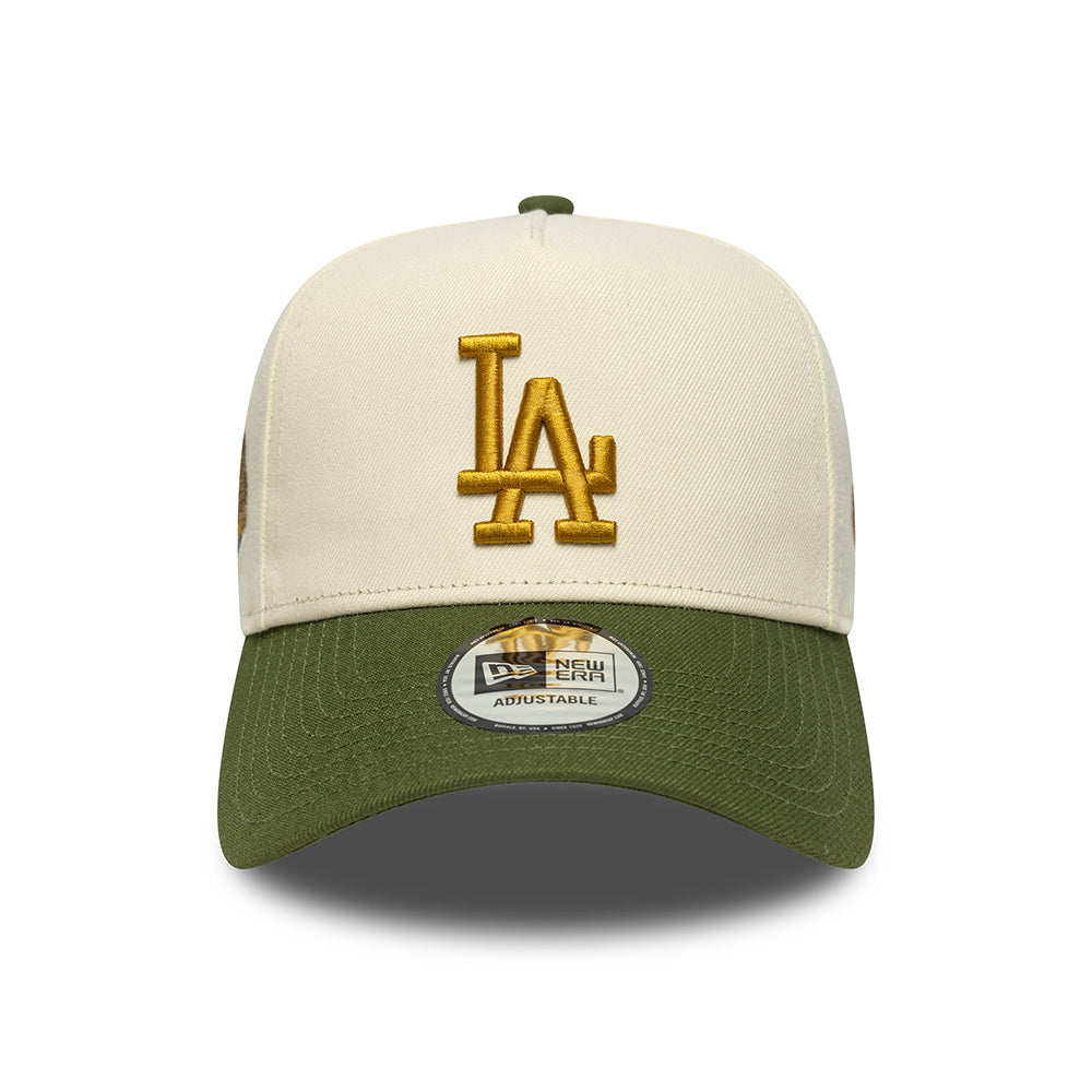 Casquette Snapback 9FORTY MLB World Series Patch A-Frame L.A. Dodgers crème-mousse NEW ERA