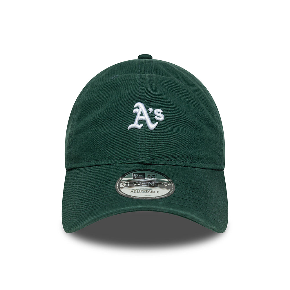 Casquette 9TWENTY MLB Mini Washed Oakland Athletics vert foncé-blanc NEW ERA