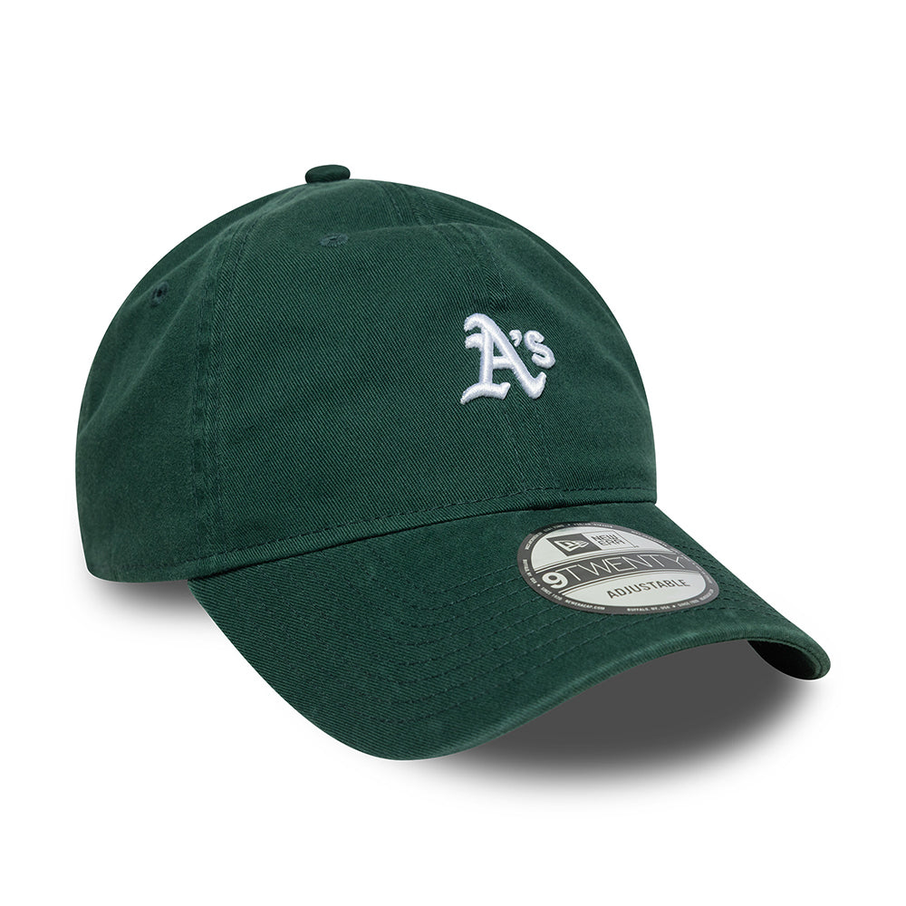 Casquette 9TWENTY MLB Mini Washed Oakland Athletics vert foncé-blanc NEW ERA