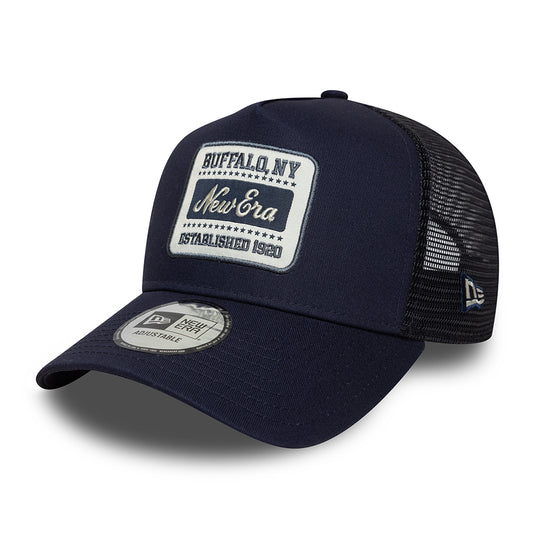 Casquette Trucker A-Frame NE Patch bleu marine NEW ERA