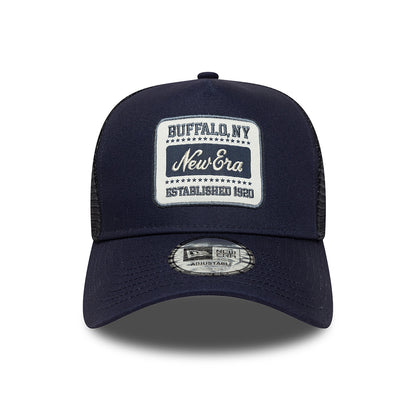 Casquette Trucker A-Frame NE Patch bleu marine NEW ERA