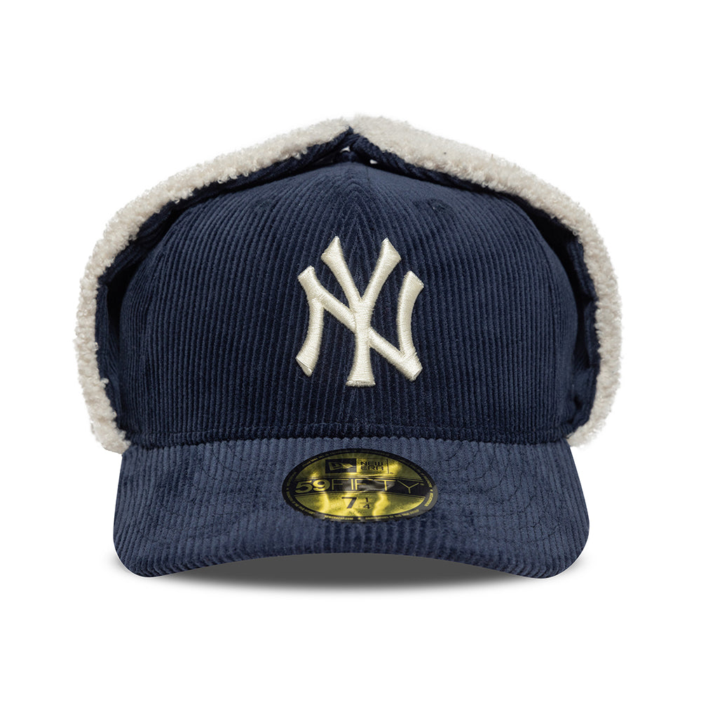 Casquette Avec Protège-Oreilles 59FIFTY MLB Cord Dogear New York Yankees bleu marine NEW ERA