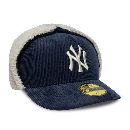 Casquette Avec Protège-Oreilles 59FIFTY MLB Cord Dogear New York Yankees bleu marine NEW ERA