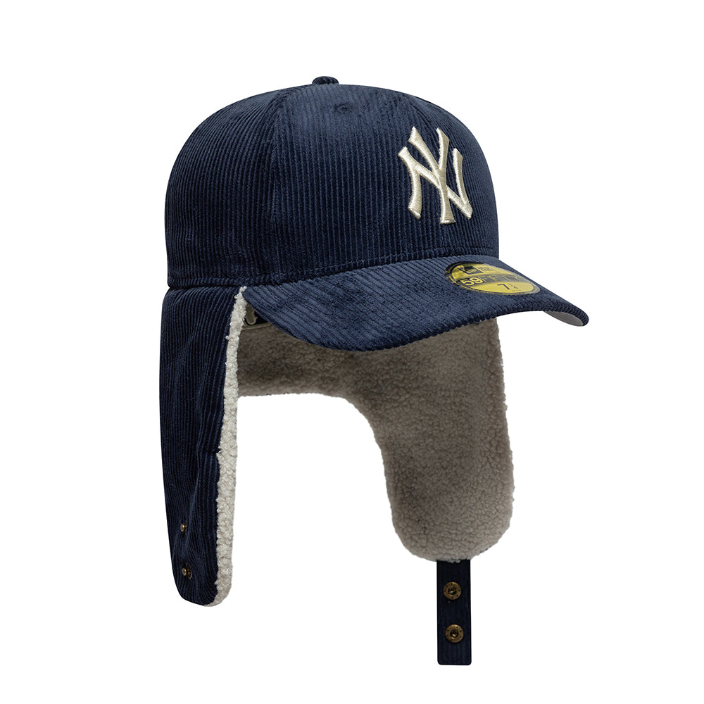 Casquette Avec Protège-Oreilles 59FIFTY MLB Cord Dogear New York Yankees bleu marine NEW ERA