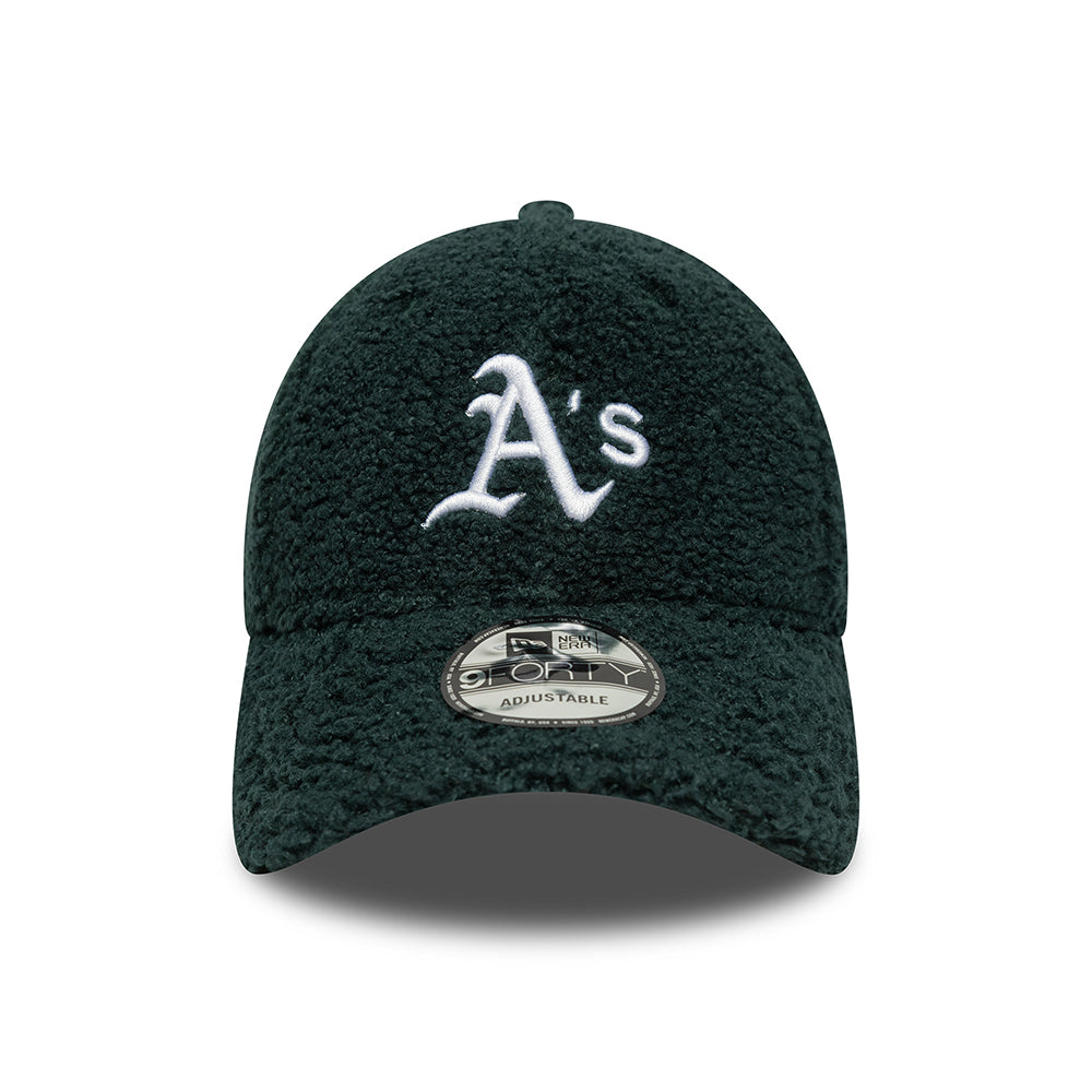Casquette 9FORTY MLB Winter Borg Athletics vert foncé-blanc NEW ERA