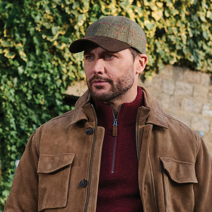 Casquette en Laine Britannique Hydrofuge Newbury olive-marron FAILSWORTH