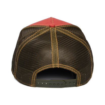 Casquette Trucker Crâne rouge-marron STETSON