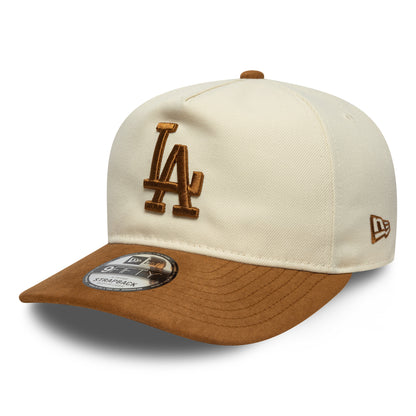 Casquette 9FIFTY MLB Suede Visor A-Frame L.A. Dodgers crème-ocre NEW ERA