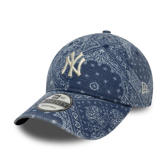 Casquette 9TWENTY - MLB Washed Paisley New York Yankees denim NEW ERA
