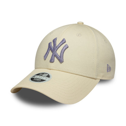 Casquette Femme 9FORTY MLB Metallic Logo New York Yankees crème-lavande NEW ERA