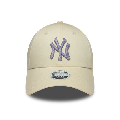 Casquette Femme 9FORTY MLB Metallic Logo New York Yankees crème-lavande NEW ERA
