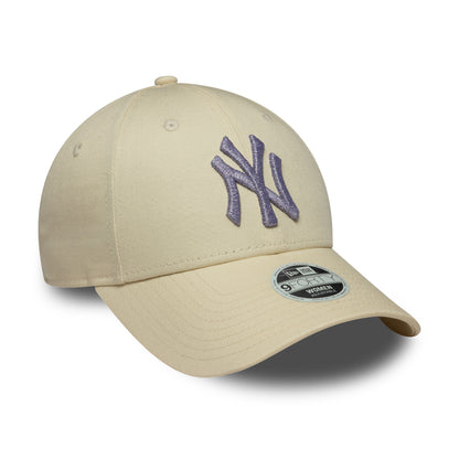 Casquette Femme 9FORTY MLB Metallic Logo New York Yankees crème-lavande NEW ERA