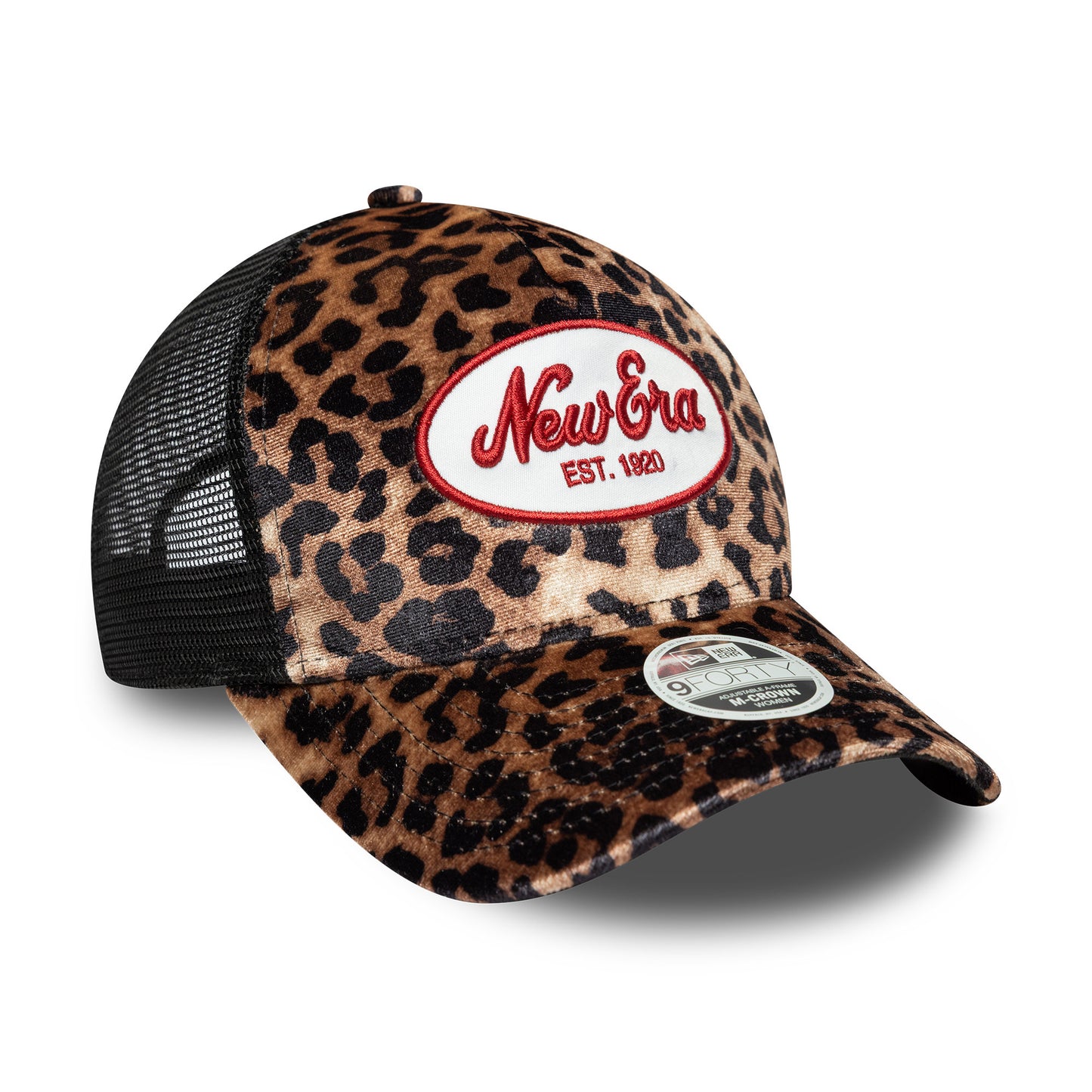 Casquette Trucker Femme A-Frame 9FORTY MCrown NE Leopard marron clair-noir NEW ERA