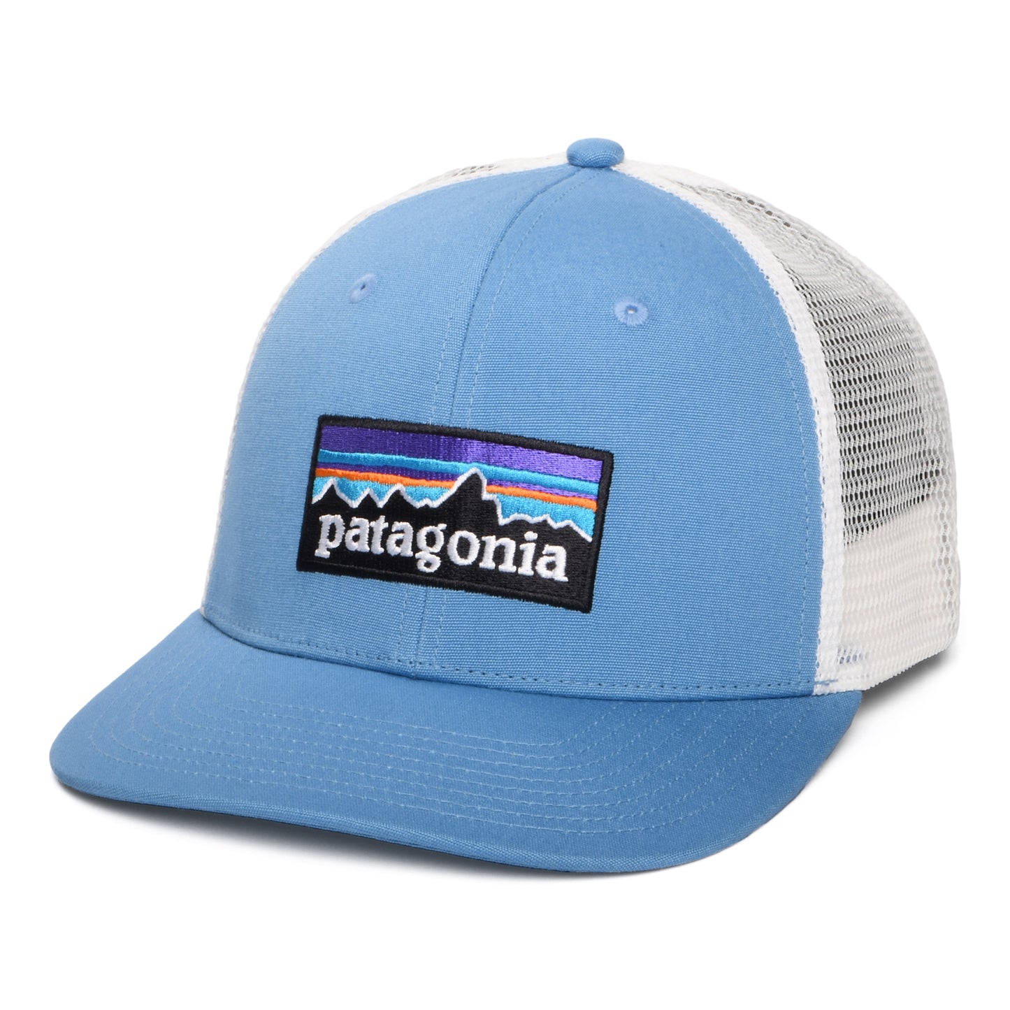 Casquette Trucker en Coton Bio P-6 Logo océan-blanc PATAGONIA