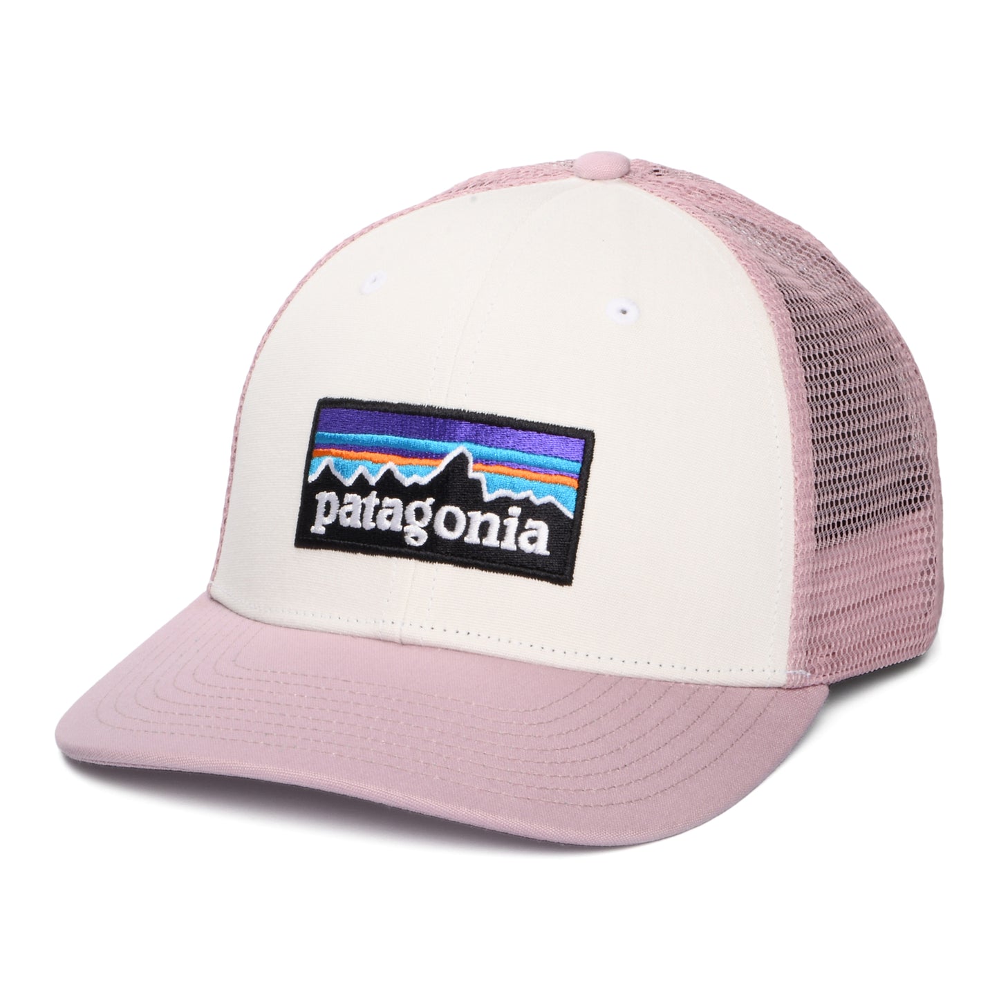 Casquette Trucker en Coton Bio P-6 Logo blanc-violette PATAGONIA