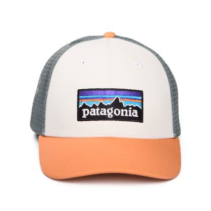 Casquette Trucker en Coton Bio LoPro P-6 Logo blanc-pêche-bleu ardoise PATAGONIA
