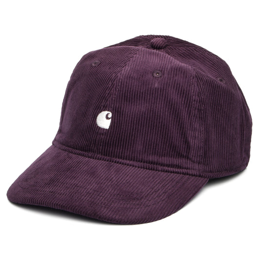 Casquette en Velours Côtelé Harlem violet-blanc CARHARTT WIP