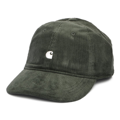 Casquette en Velours Côtelé Harlem olive foncé-blanc CARHARTT WIP