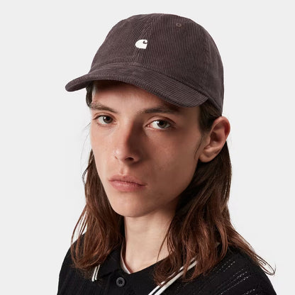 Casquette en Velours Côtelé Harlem marron moyen-blanc CARHARTT WIP