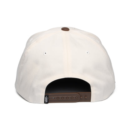 Casquette Snapback à Visière Incurvée Drop V Logo beige-marron VANS