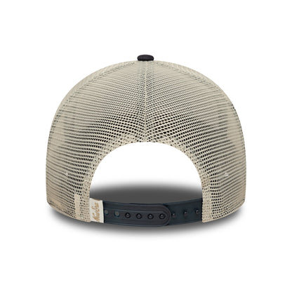 Casquette Trucker 9FORTY M-Crown Contrast Patch A-Frame crème-bleu marine NEW ERA