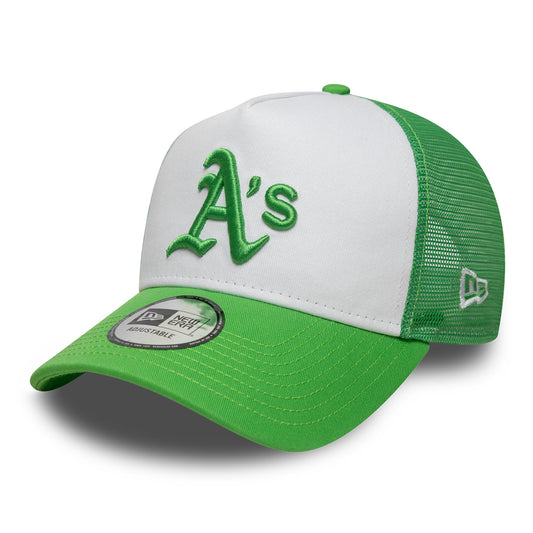 Casquette Trucker A-Frame MLB League Essential Athletics vert vif-blanc NEW ERA