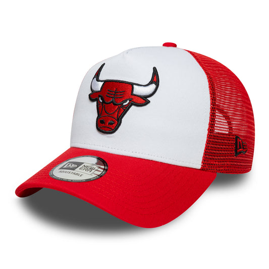 Casquette Trucker A-Frame NBA Side Patch Chicago Bulls rouge-blanc NEW ERA