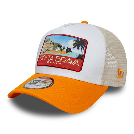 Casquette Trucker A-Frame Location Patch Costa Brava orange-pierre NEW ERA
