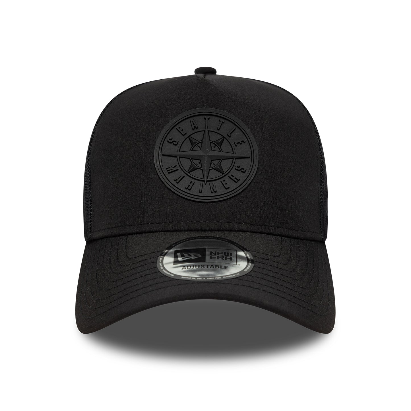 Casquette Trucker MLB Sport Featherweight A-Frame Seattle Mariners noir sur noir NEW ERA