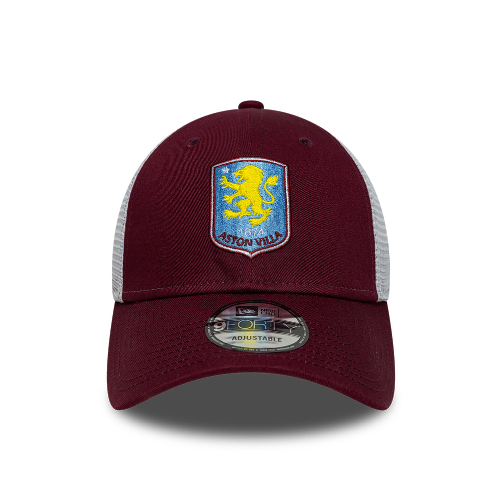Casquette Trucker 9FORTY League Aston Villa FC bordeaux-bleu ciel NEW ERA