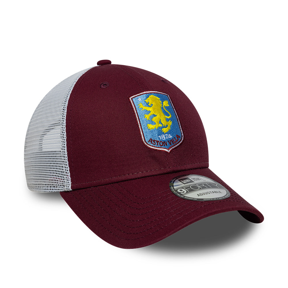 Casquette Trucker 9FORTY League Aston Villa FC bordeaux-bleu ciel NEW ERA