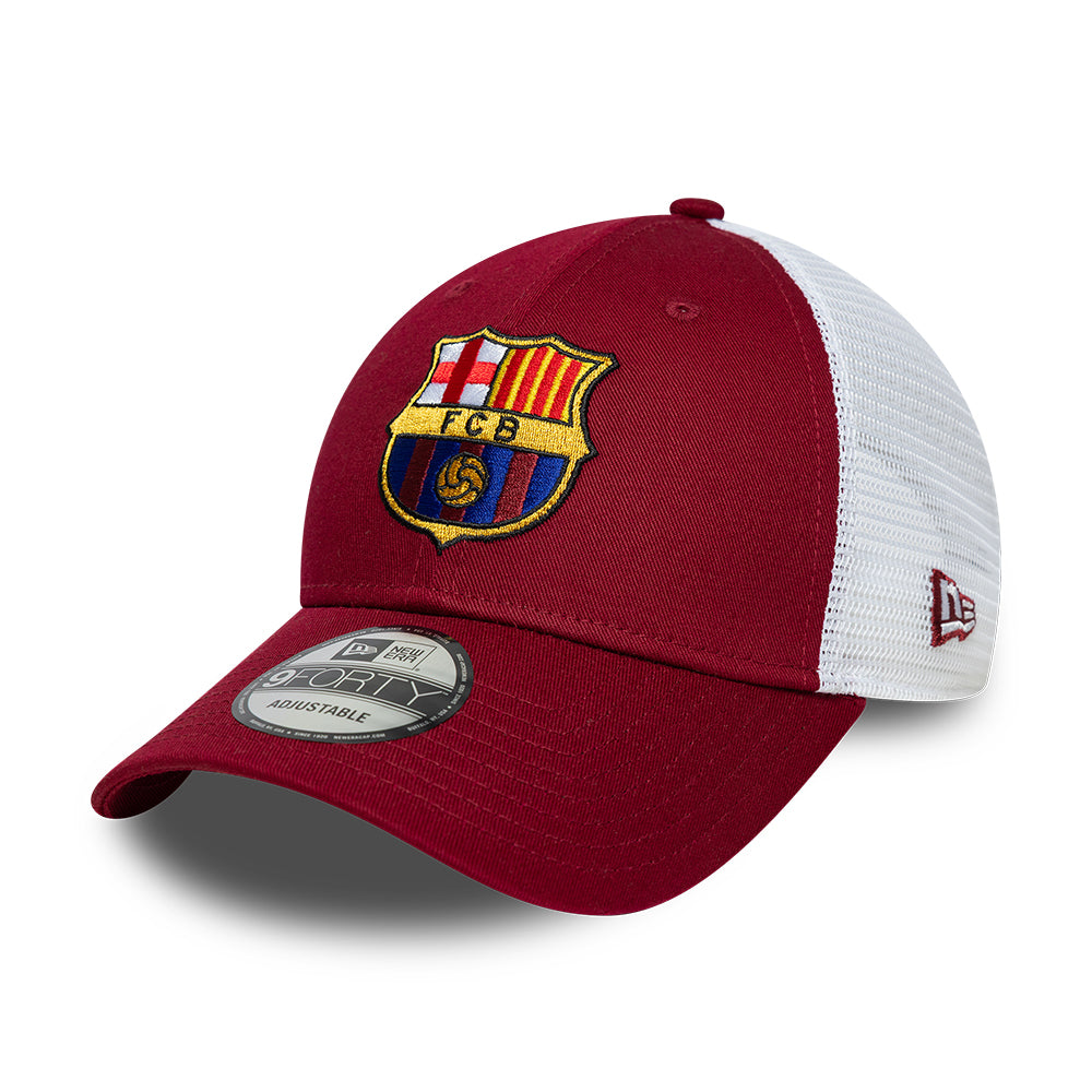 Casquette Trucker 9FORTY League FC Barcelone cardinal-blanc NEW ERA