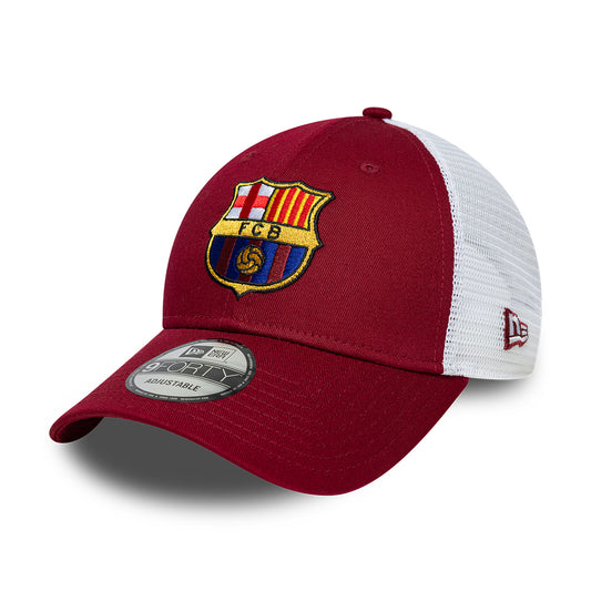 Casquette Trucker 9FORTY League FC Barcelone cardinal-blanc NEW ERA