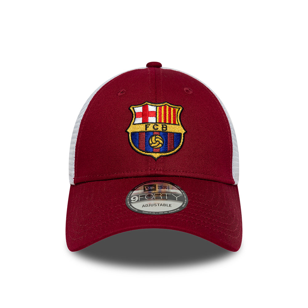 Casquette Trucker 9FORTY League FC Barcelone cardinal-blanc NEW ERA