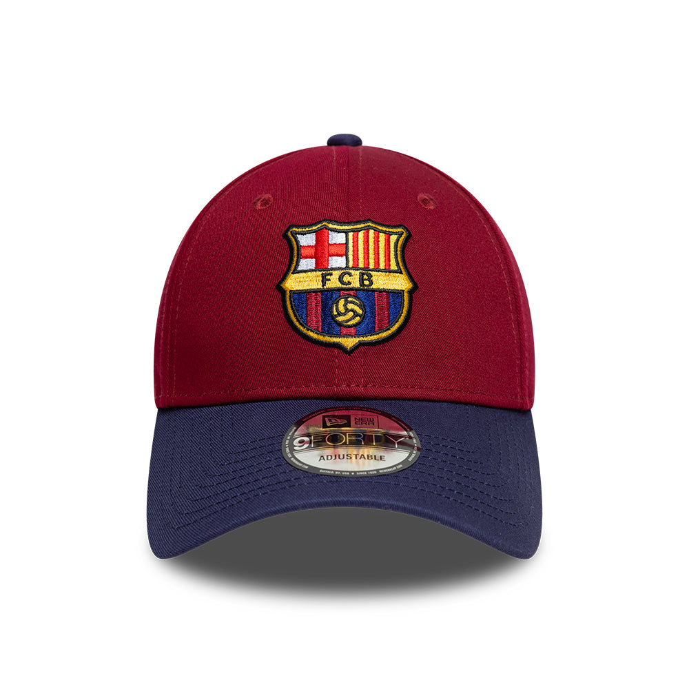 Casquette 9FORTY Contrast FC Barcelone cardinal-bleu marine NEW ERA