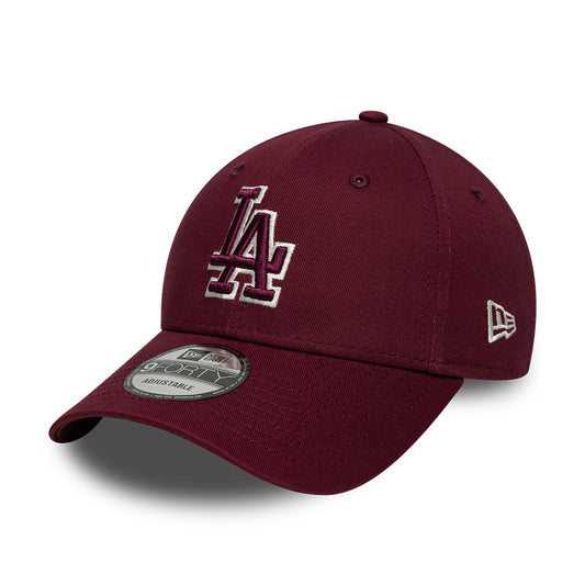 Casquette 9FORTY MLB Team Outline L.A. Dodgers bordeaux-crème NEW ERA