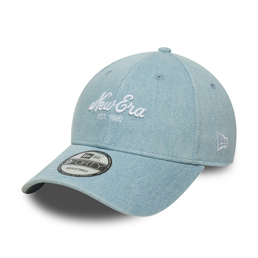 Casquette en Denim 9FORTY bleu clair NEW ERA