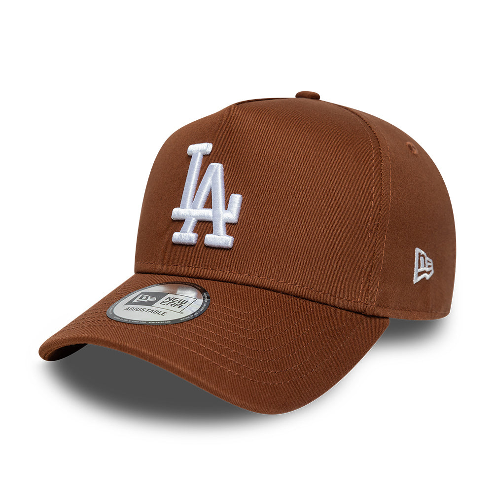 Casquette Snapback A-Frame 9FORTY MLB League Essential L.A. Dodgers marron profond-blanc NEW ERA
