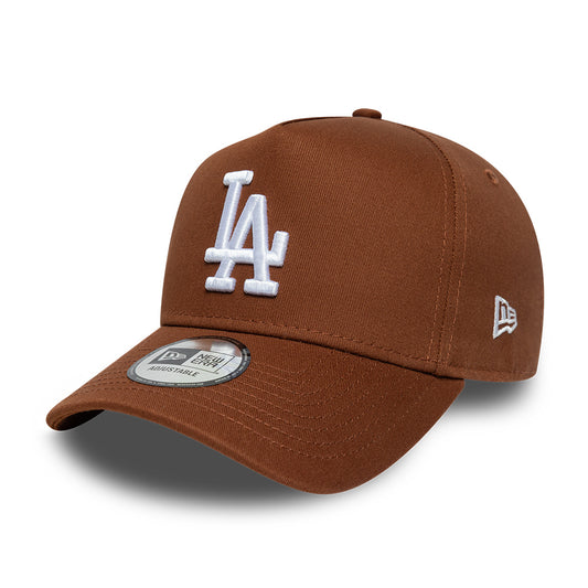 Casquette Snapback A-Frame 9FORTY MLB League Essential L.A. Dodgers marron profond-blanc NEW ERA