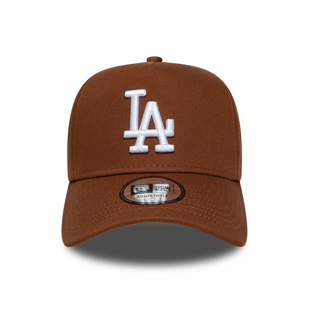 Casquette Snapback A-Frame 9FORTY MLB League Essential L.A. Dodgers marron profond-blanc NEW ERA