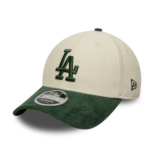 Casquette 9FORTY M-Crown MLB Cord L.A. Dodgers crème-vert foncé NEW ERA