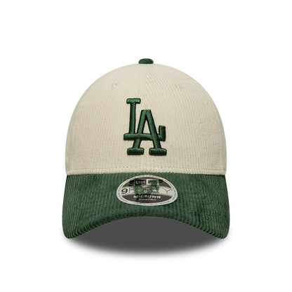 Casquette 9FORTY M-Crown MLB Cord L.A. Dodgers crème-vert foncé NEW ERA