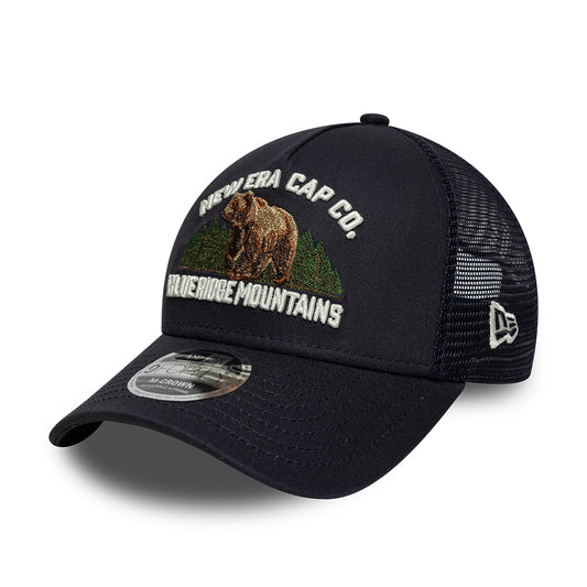 Casquette Trucker A-Frame 9FORTY M-Crown Outdoor Graphic bleu marine NEW ERA