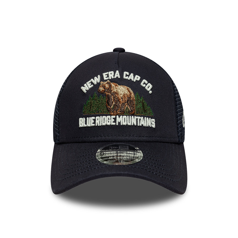 Casquette Trucker A-Frame 9FORTY M-Crown Outdoor Graphic bleu marine NEW ERA