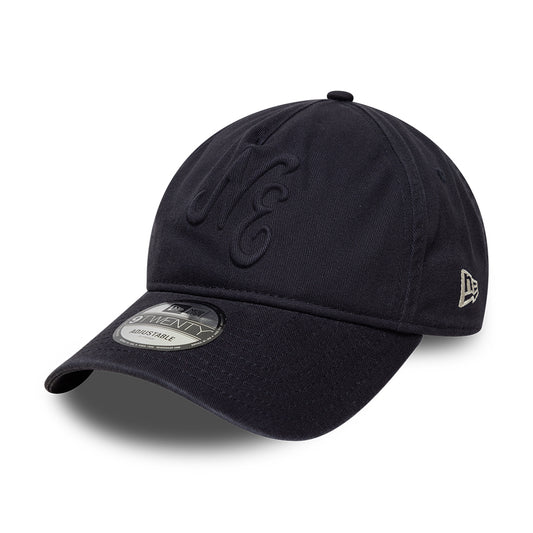 Casquette A-Frame 9TWENTY NE Embossed bleu marine sur bleu marine NEW ERA