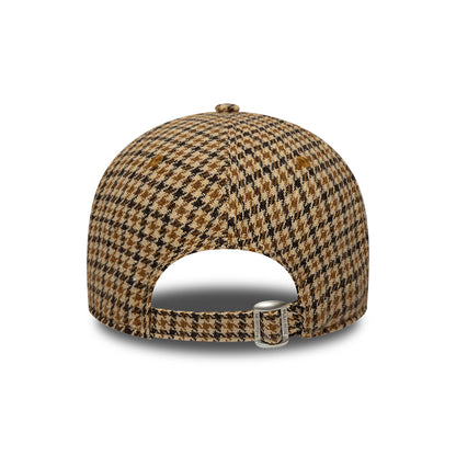 Casquette A-Frame 9TWENTY MLB Houndstooth New York Yankees camel NEW ERA