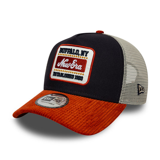 Casquette Trucker A-Frame 9FORTY Patch Cord bleu marine-flamme NEW ERA