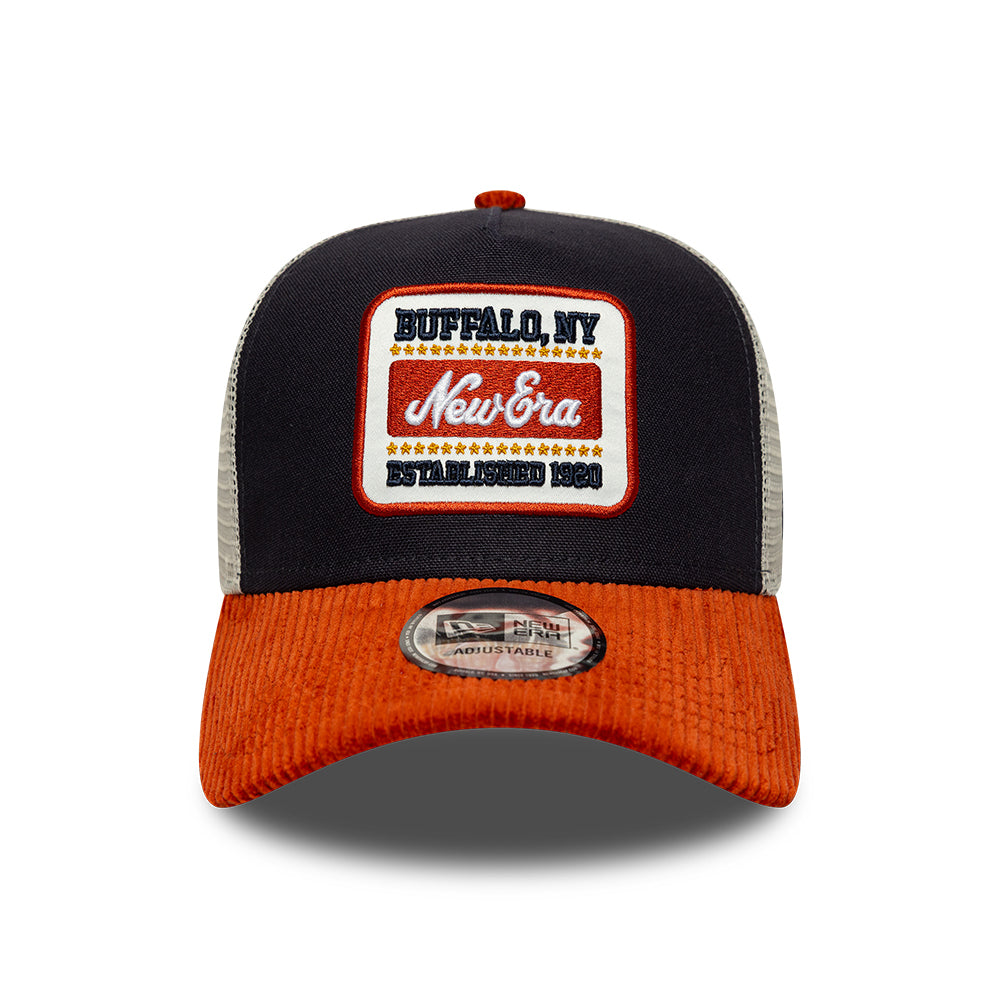 Casquette Trucker A-Frame 9FORTY Patch Cord bleu marine-flamme NEW ERA